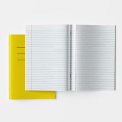 A4 Choice Exercise Book 8mm Ruled Margin Yellow 80pg 100pk Yellow hi-res